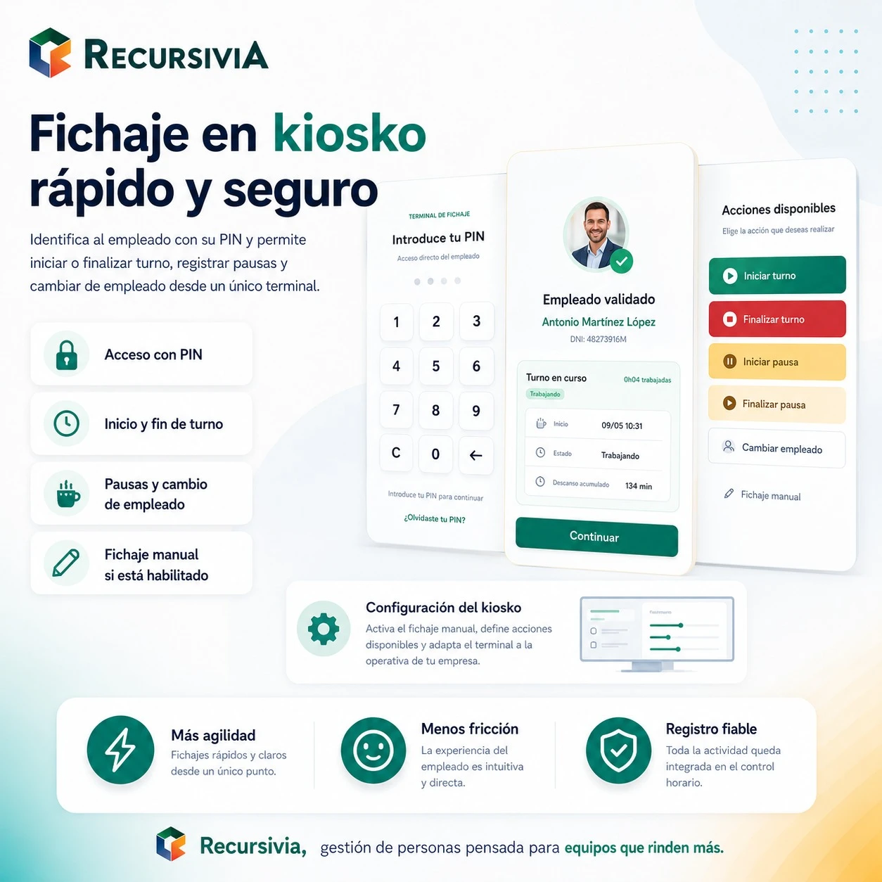 Portal del empleado y kiosko en Recursivia